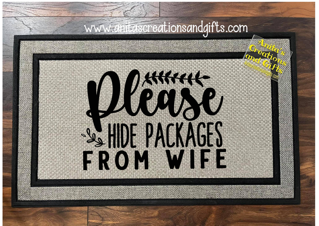 Please hide packages from wife!