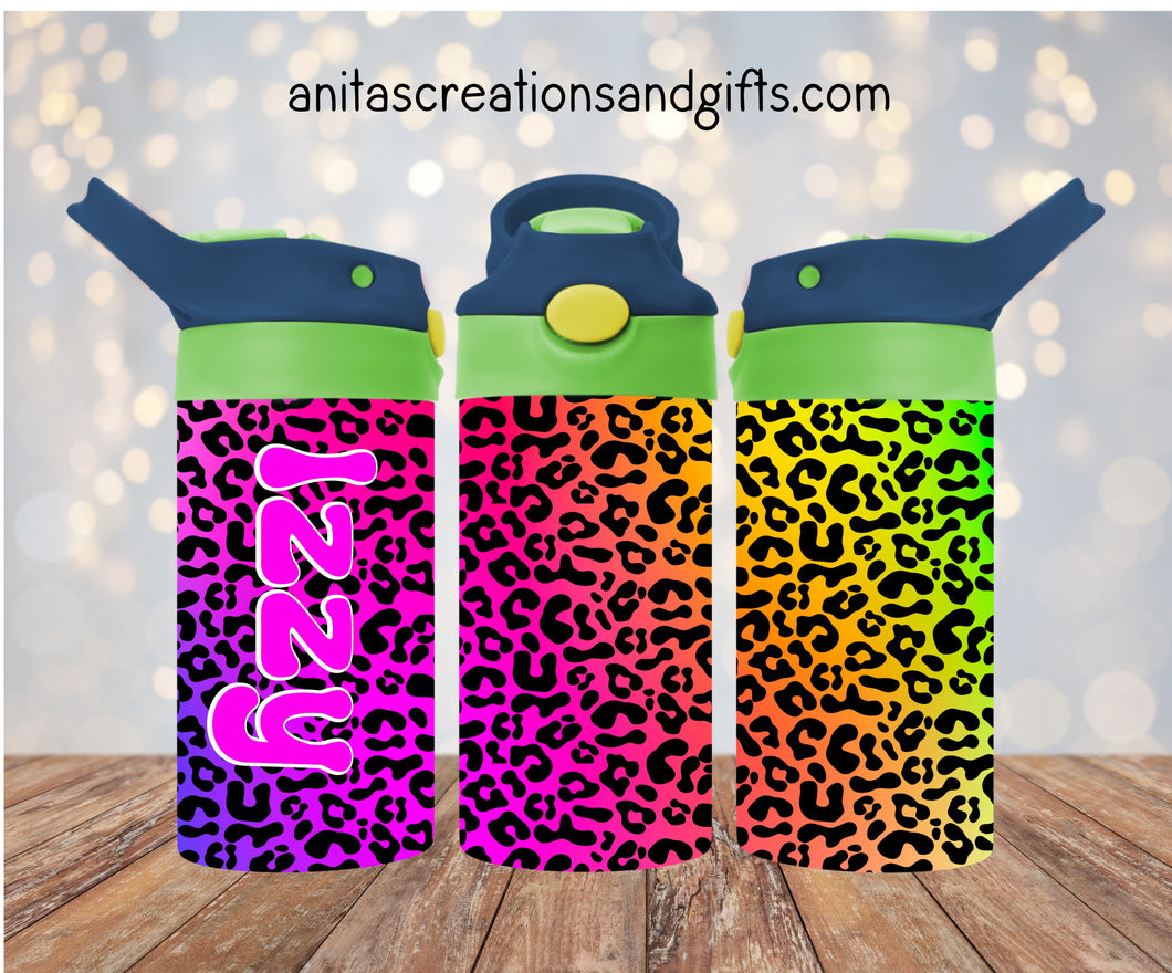 Rainbow animal print Insulated Water Bottle