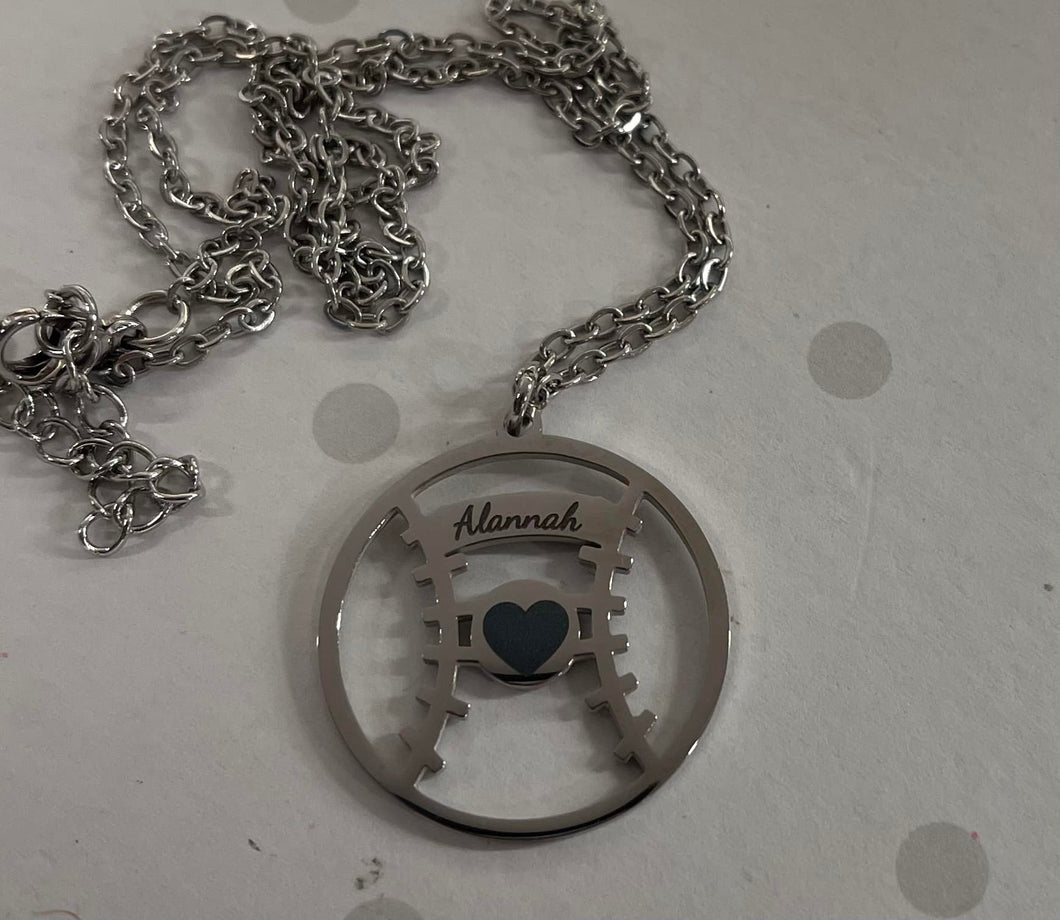 Personalized Baseball or Softball Necklace
