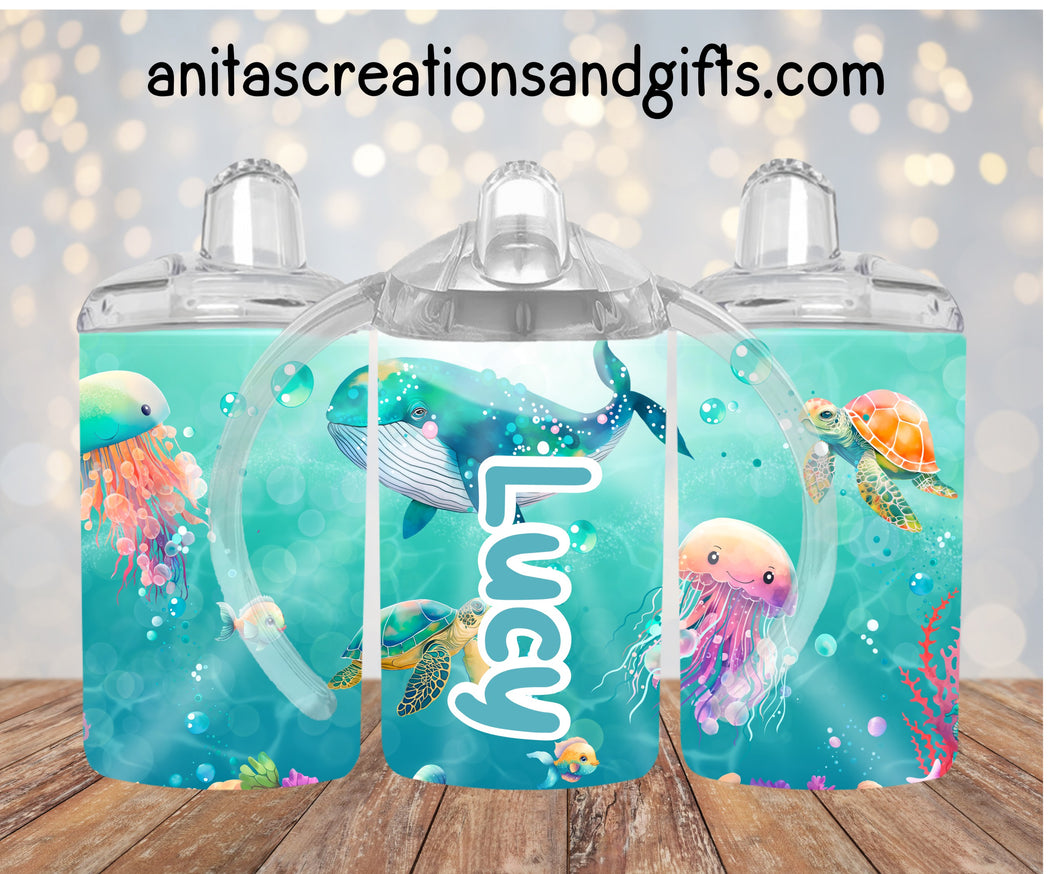 Under the sea kid sippy/tumbler