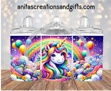 Load image into Gallery viewer, Unicorn Party Time kids sippy/tumbler
