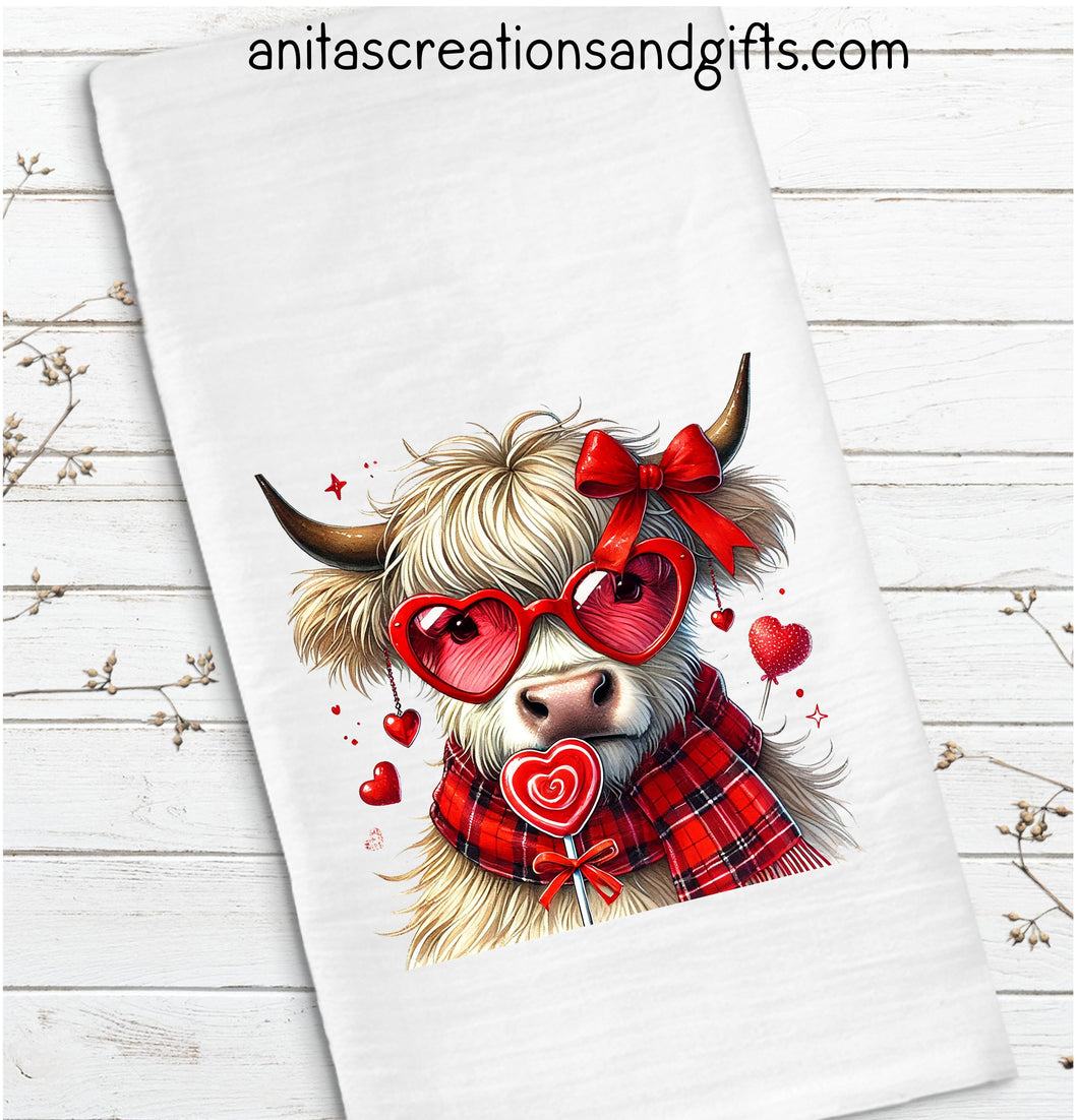 Valentine Highland Waffle Towel