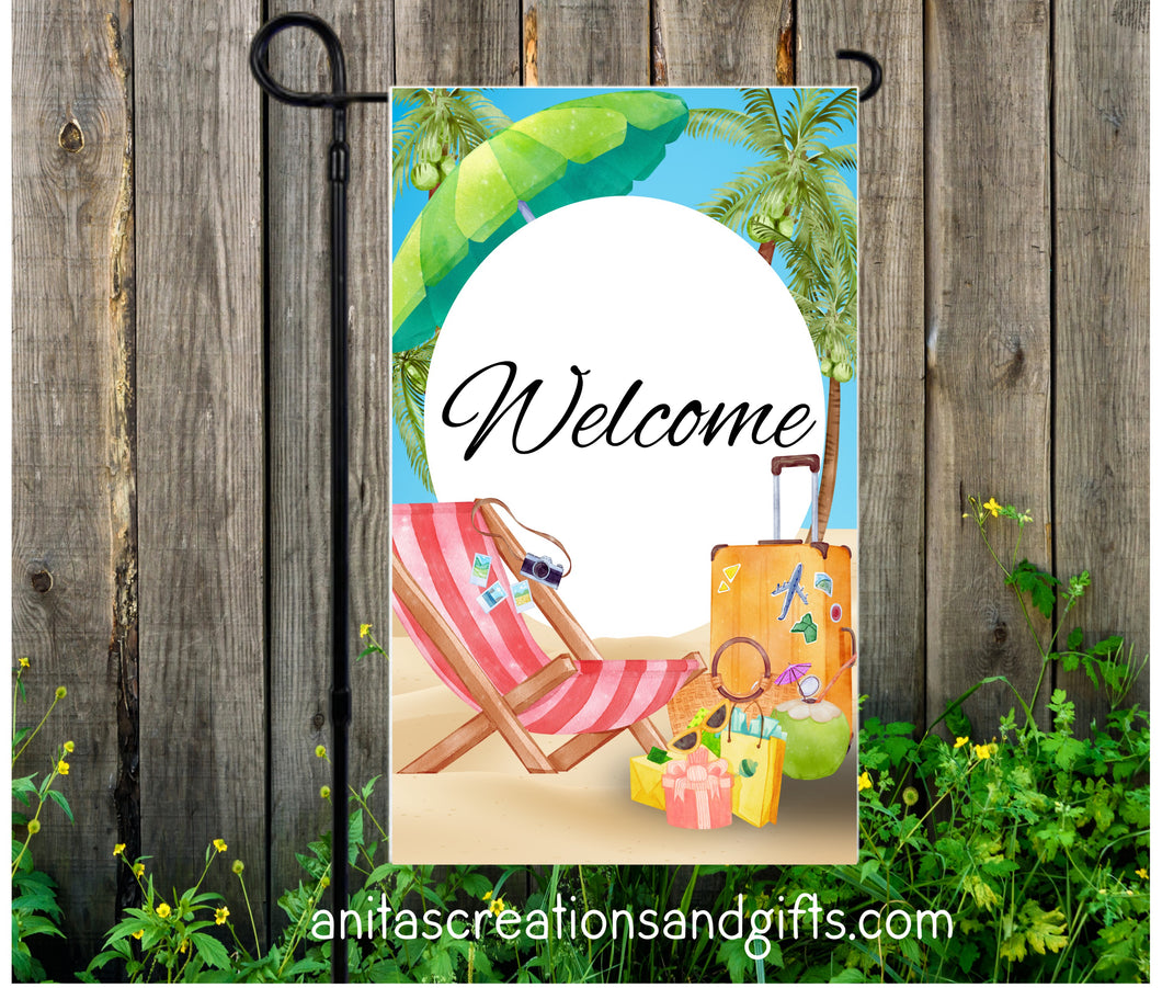 Summer Welcome Garden Flag