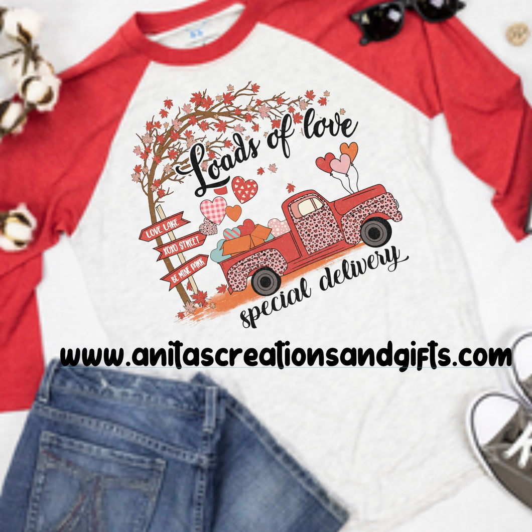 Valentine Loads of Love 3/4 Unisex Shirt